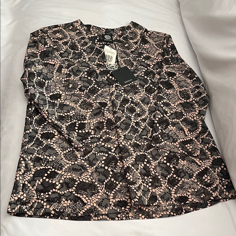 Bobeau SNAKE SKIN PRINT Blouse